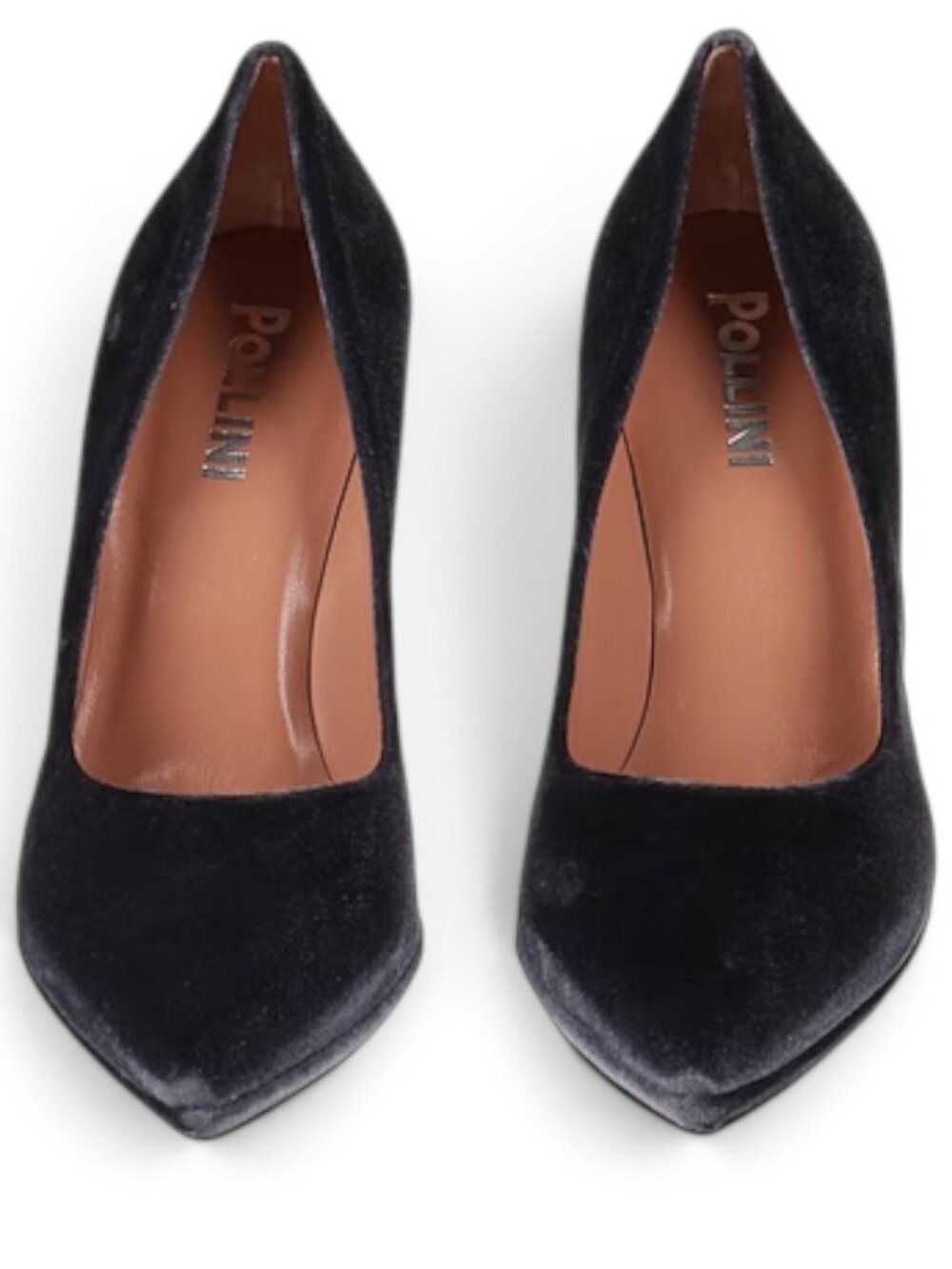 POLLINI Womens Size 10 Gray Velvet Pointed Toe Stiletto Pumps NIB Italy - Picture 4 of 4